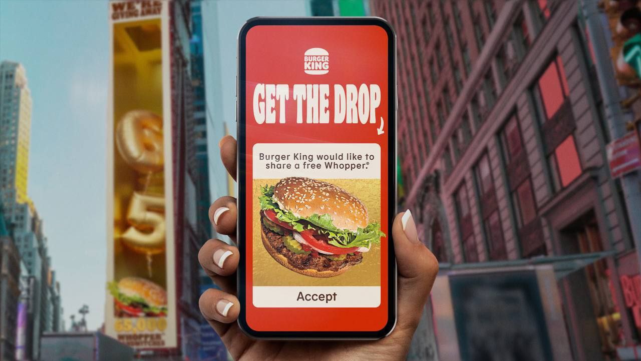 Burger King придумал раздавать бургеры через AirDrop